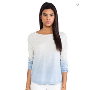 Vince Dip Dye Raglan Boatneck Sweater XS Caribbean Combo Wool Blend *Read